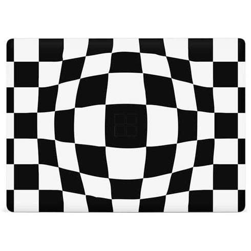 Black and White Zoomed Checkerboard Surface Laptop 2 Skin